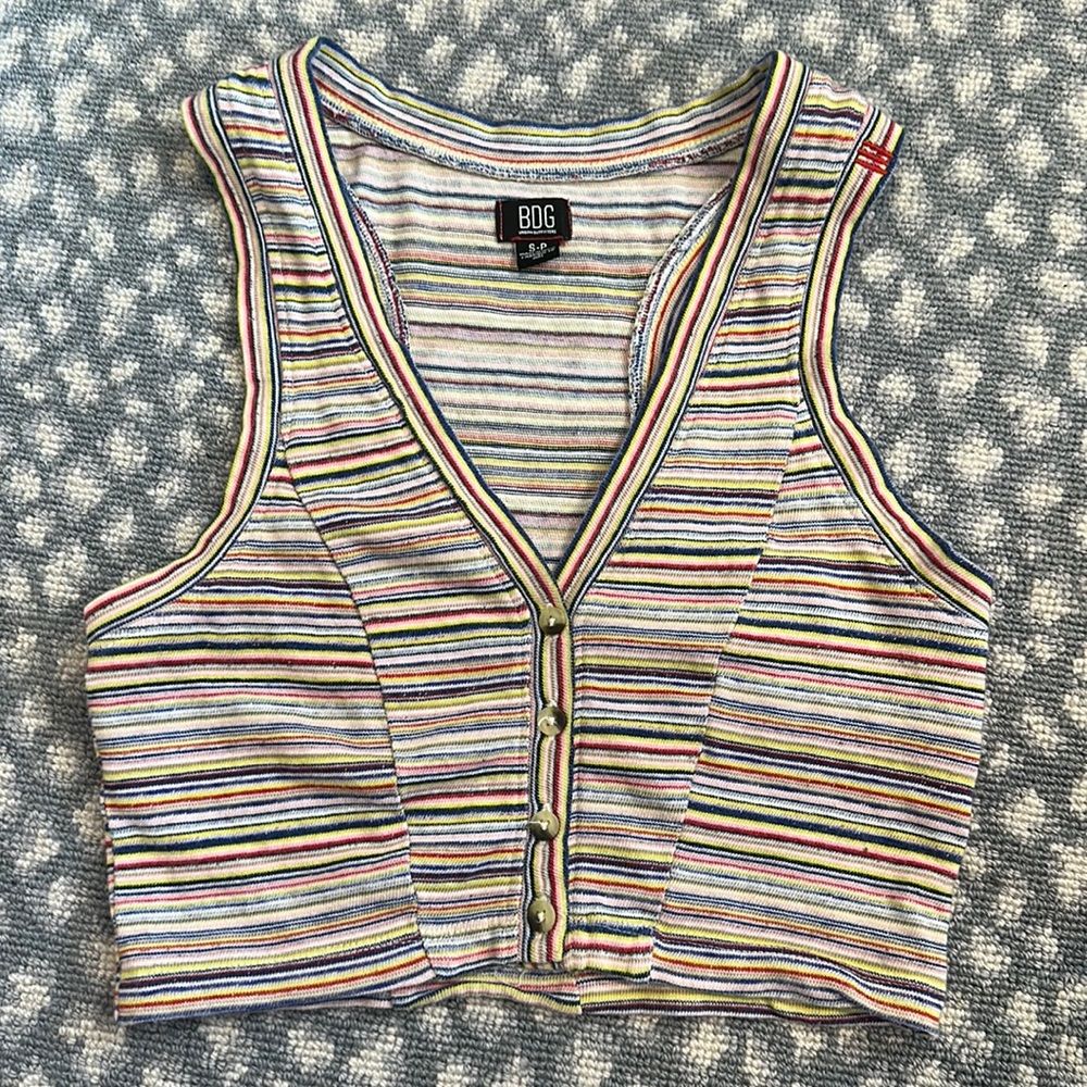 Multicolor Stripped Crop Top